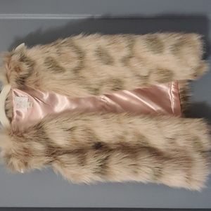Faux fur vest size 10/12
